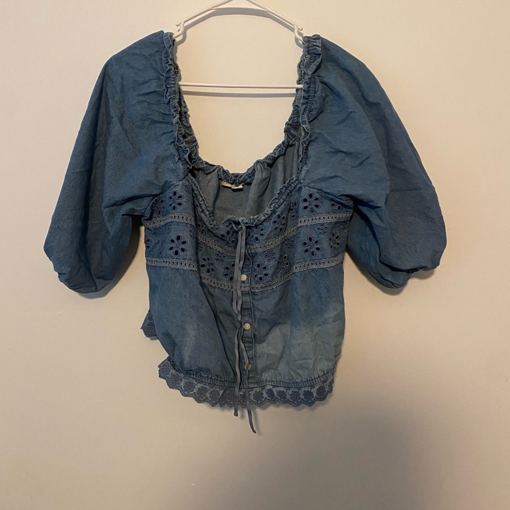 American eagle peasant top